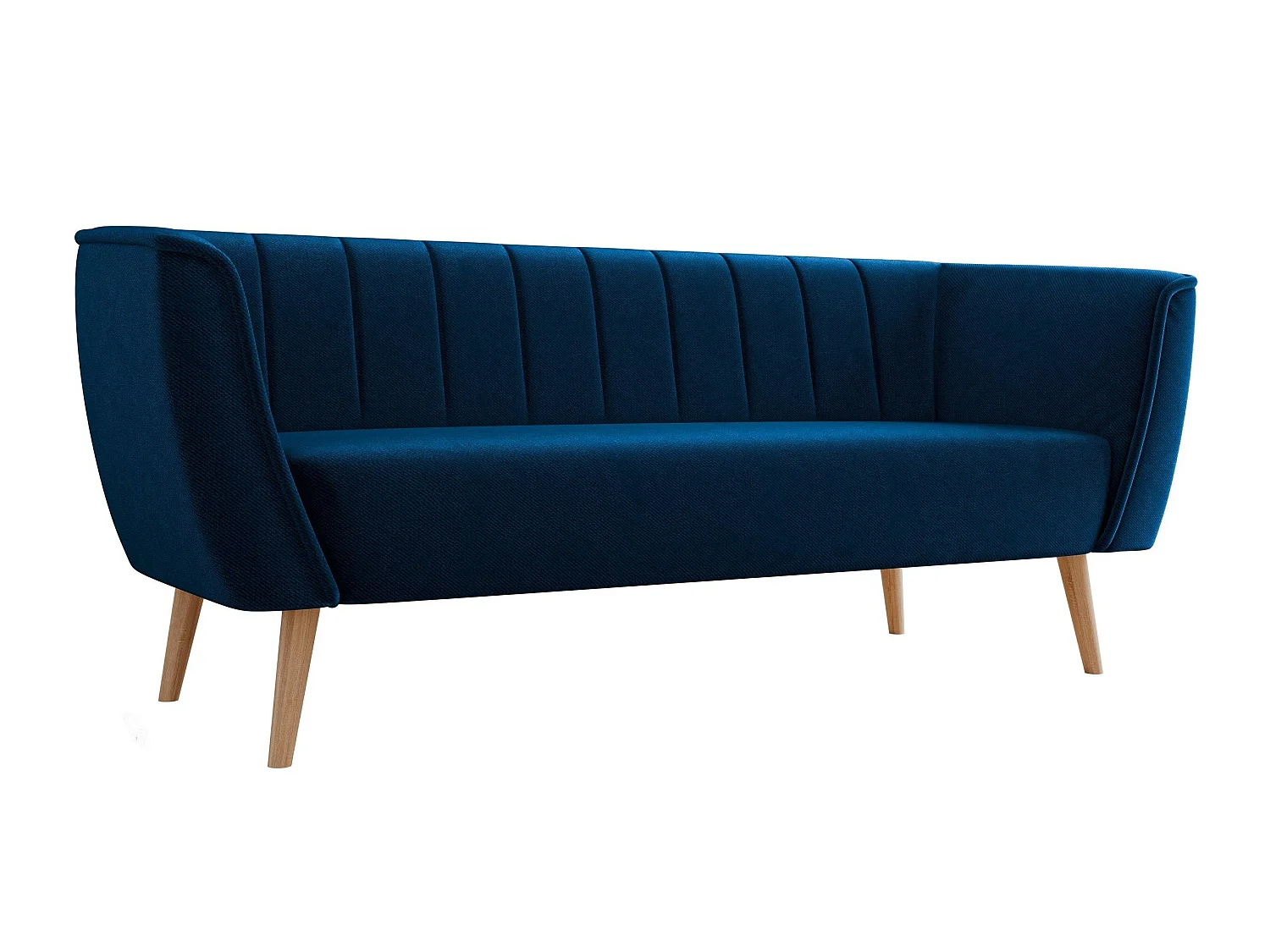 Canapé 2 places en tissu bleu GLENVIEW