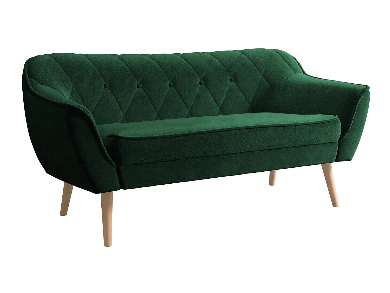 Canapé 2 places en tissu vert GLENVIEW 140x74x75 cm