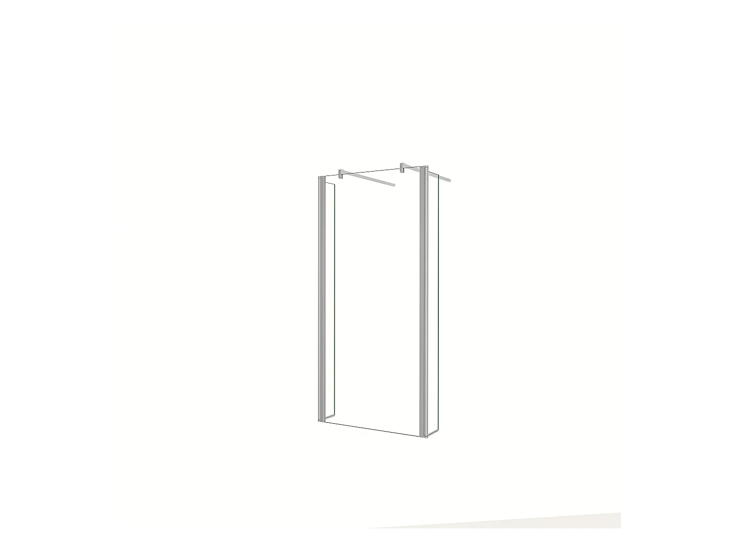 Painel de duche Movível Vidro Anti-calcário 8mm com Duas laterales giratorios de 40cm y Duas barras 140cm Tamanho(149.5-233.7)x200cm-AICA