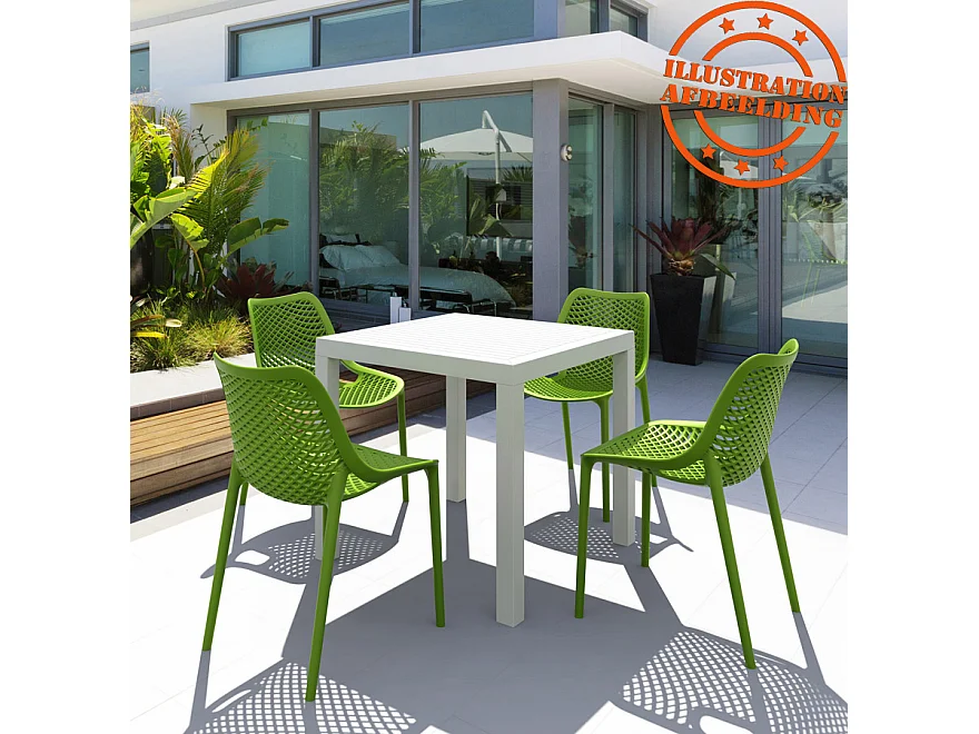 Terrassentisch - CANTINA - Schwarz - 80x80x75 cm