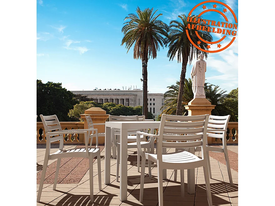 Terrassentisch - CANTINA - Schwarz - 80x80x75 cm