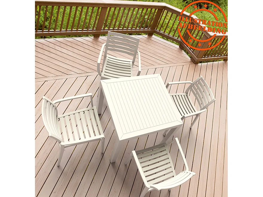 Terrassentisch - CANTINA - Schwarz - 80x80x75 cm