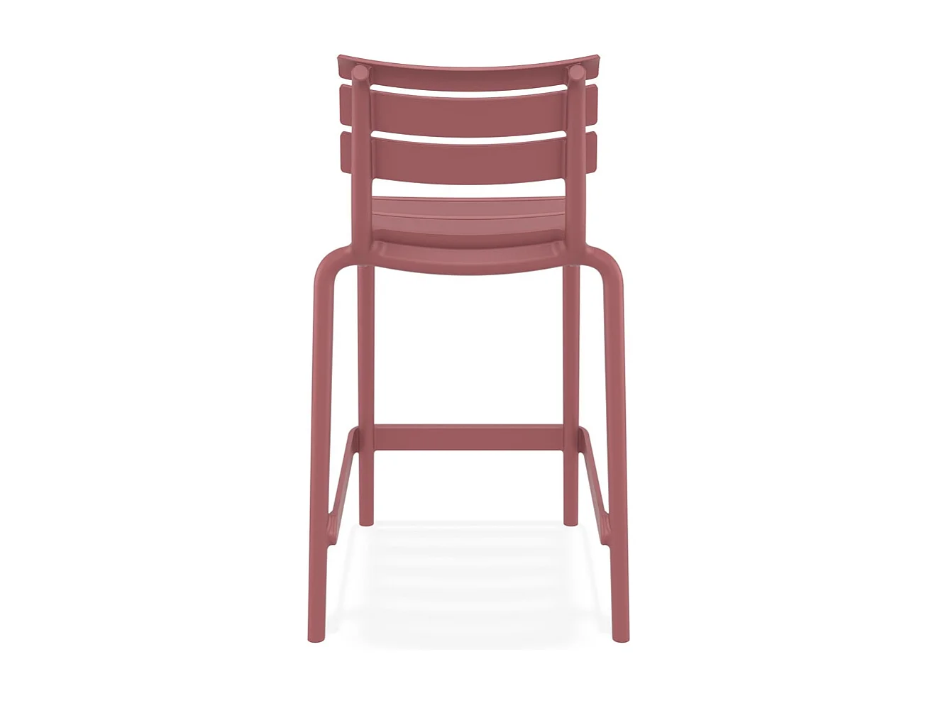 Mittelhoher Snackhocker - NOBU MINI - Rot - 52x55x95 cm