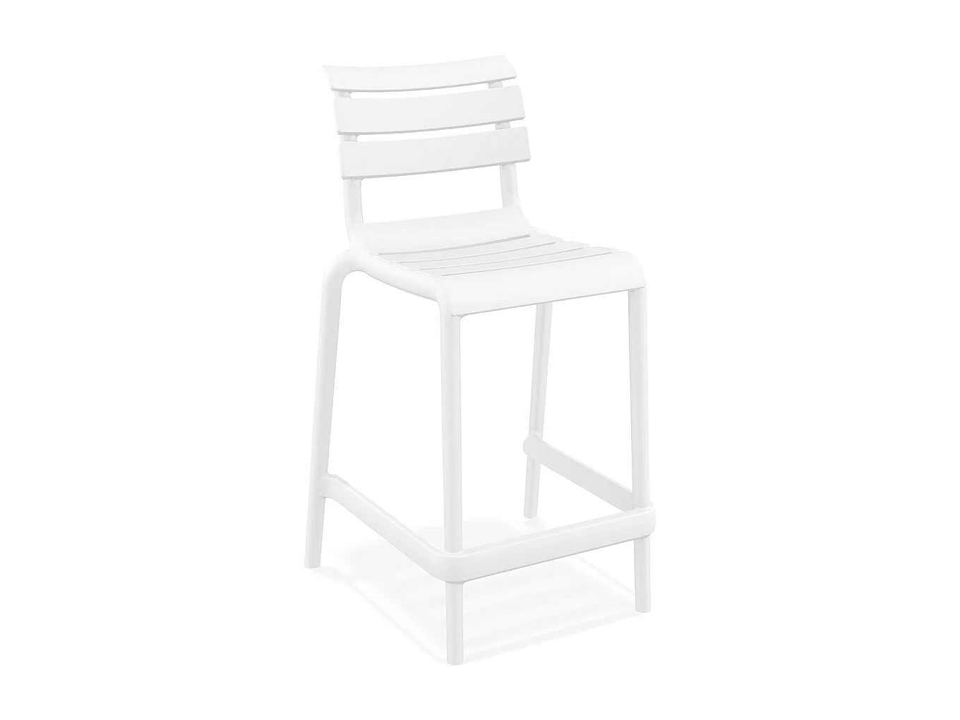 Mittelhoher Snackhocker - NOBU MINI - Weiß - 52x55x95 cm