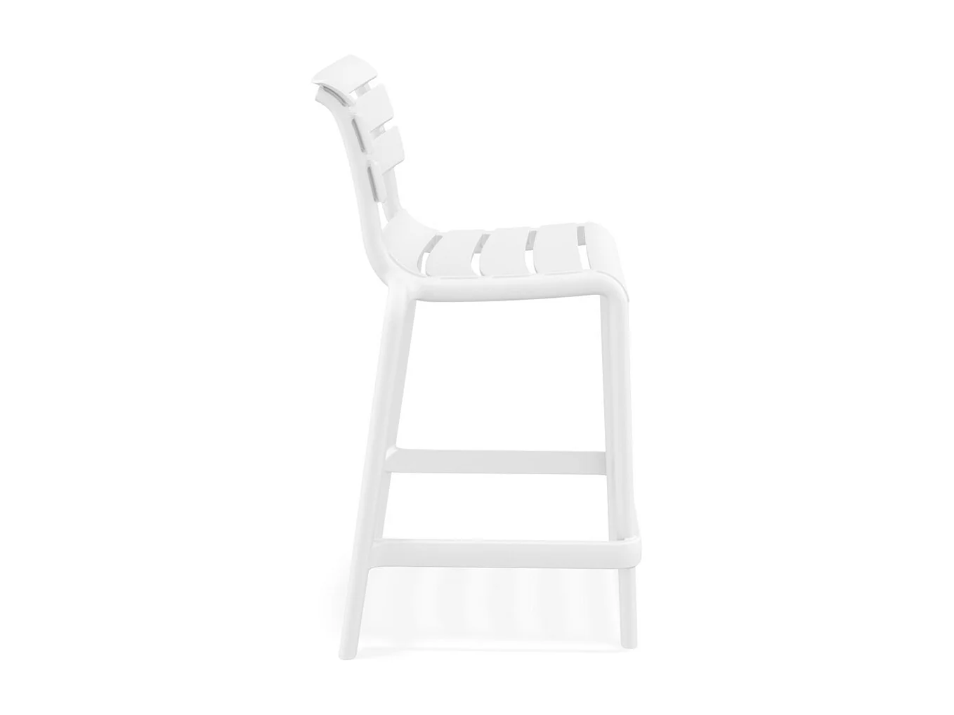 Mittelhoher Snackhocker - NOBU MINI - Weiß - 52x55x95 cm