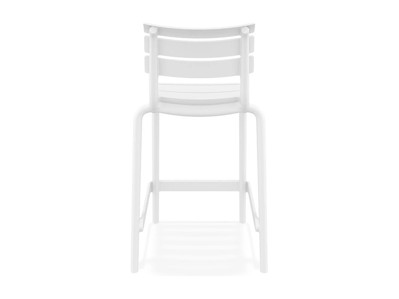 Mittelhoher Snackhocker - NOBU MINI - Weiß - 52x55x95 cm