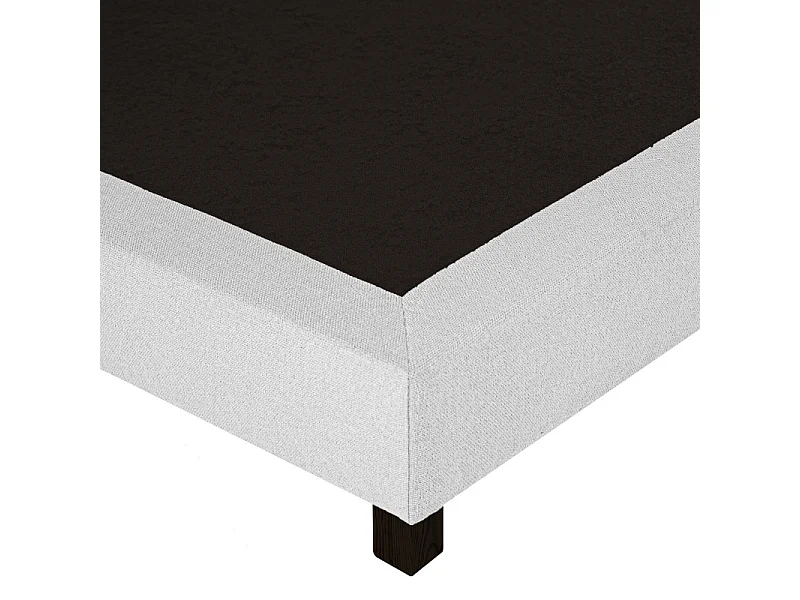 Sommier tapissier gris, Gamme Prestige Hôtel, Lattes & Pieds en Bois massif, 90x190cm