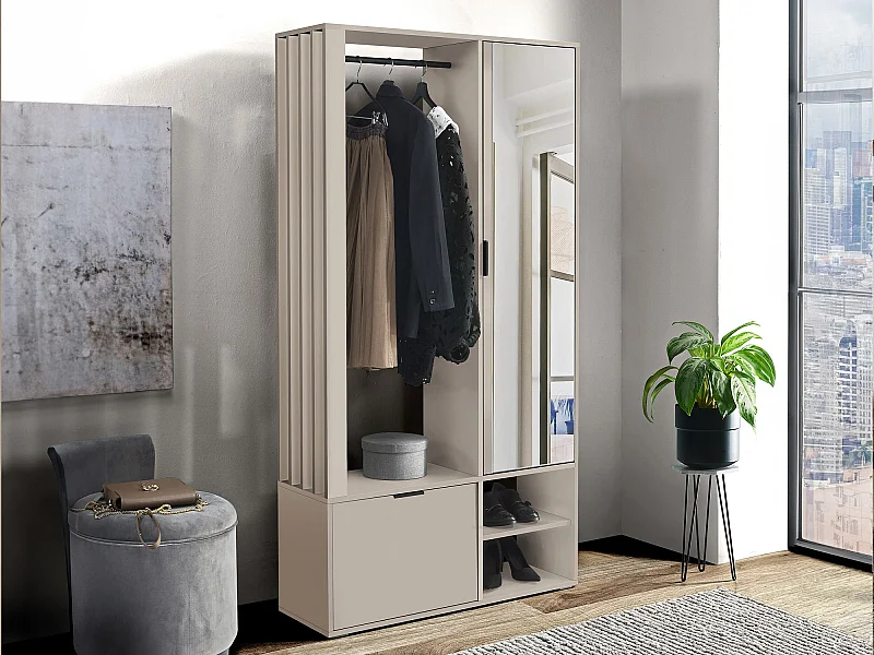 Meuble d'entrée Stanton 145, 190x100x33cm, Disponible, Cachemire, Stratifié, À poser