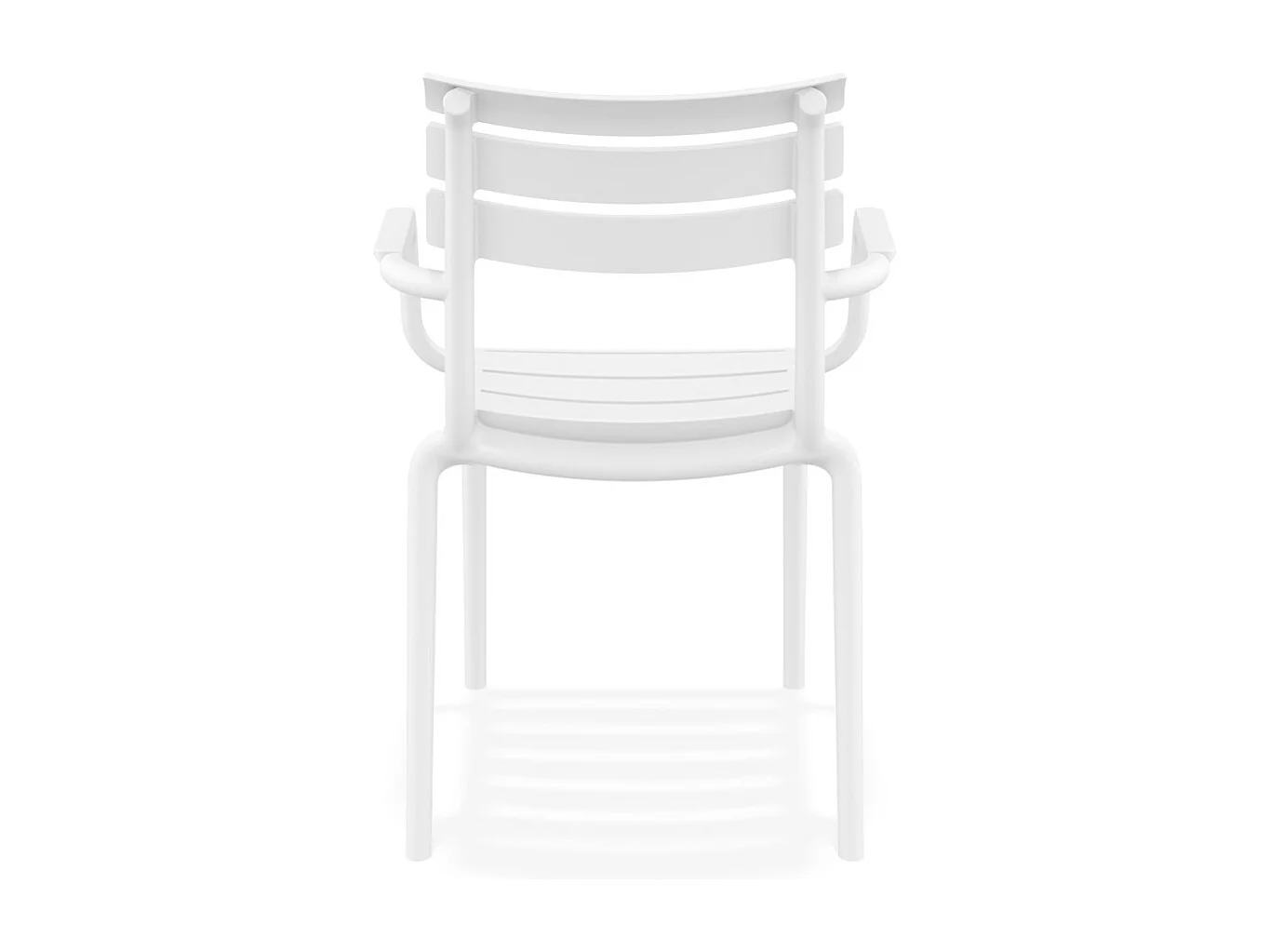 Gartenstuhl mit Armlehnen - FLORA - Weiß - 58x59x84 cm