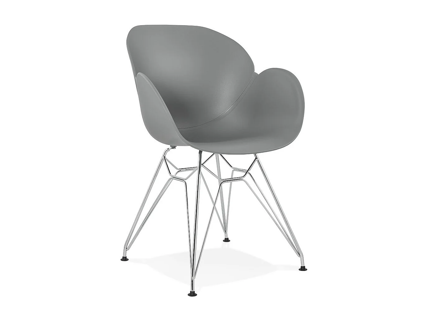 Moderner Stuhl - UNAMI - grijs - 57,5x59x85 cm