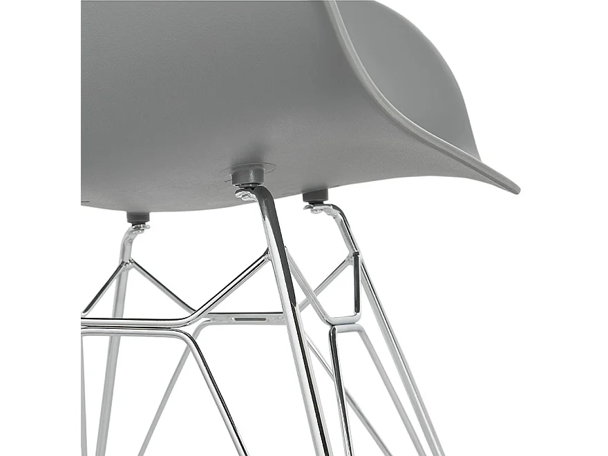 Moderner Stuhl - UNAMI - grijs - 57,5x59x85 cm