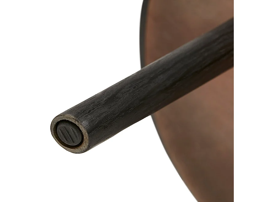 Runder Esstisch - SWEDY - zwart - 120x120x75 cm