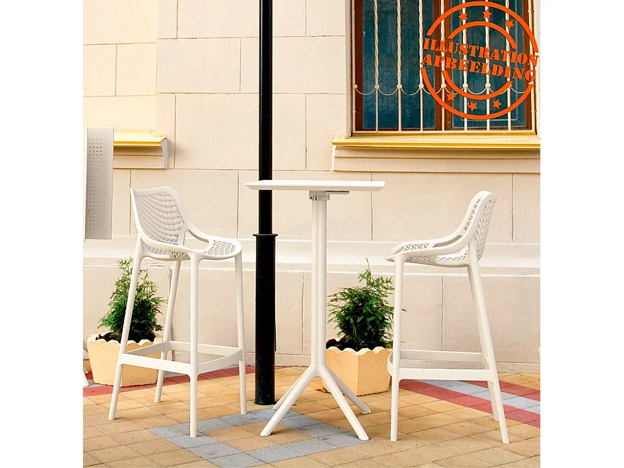 Klappbarer Stehtisch - FOLY - wit - 60x60x108 cm