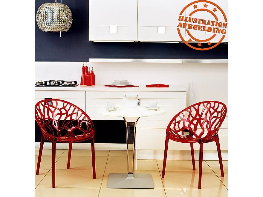 Tischbein - DIMO - transparant - 45x45x70 cm