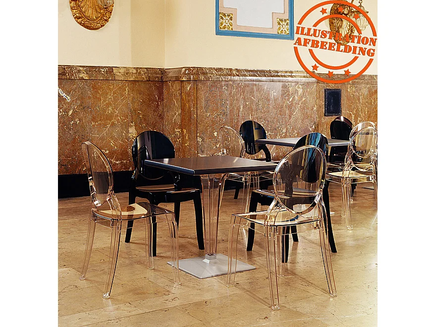 Tischbein - DIMO - transparant - 45x45x70 cm