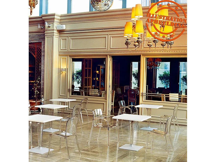 Tischbein - DIMO - transparant - 45x45x70 cm