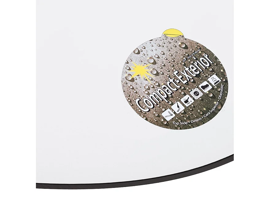 Runder Terrassentisch - VOCLUZ ROUND 68 - wit - 68x68x73 cm