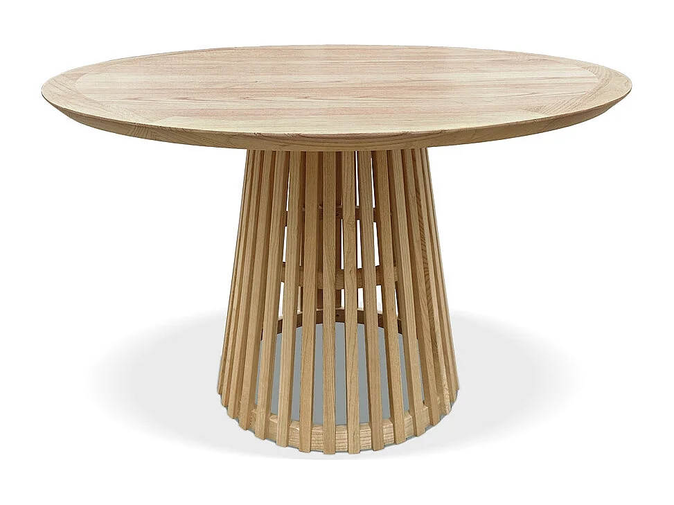 Runder Esstisch - PERI - beige - 120x120x77 cm