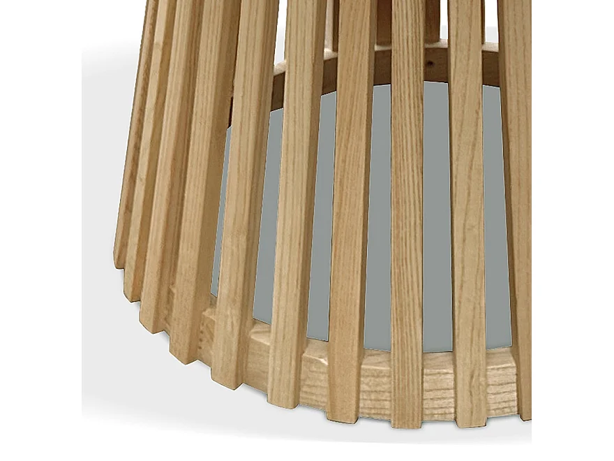 Runder Esstisch - PERI - beige - 120x120x77 cm