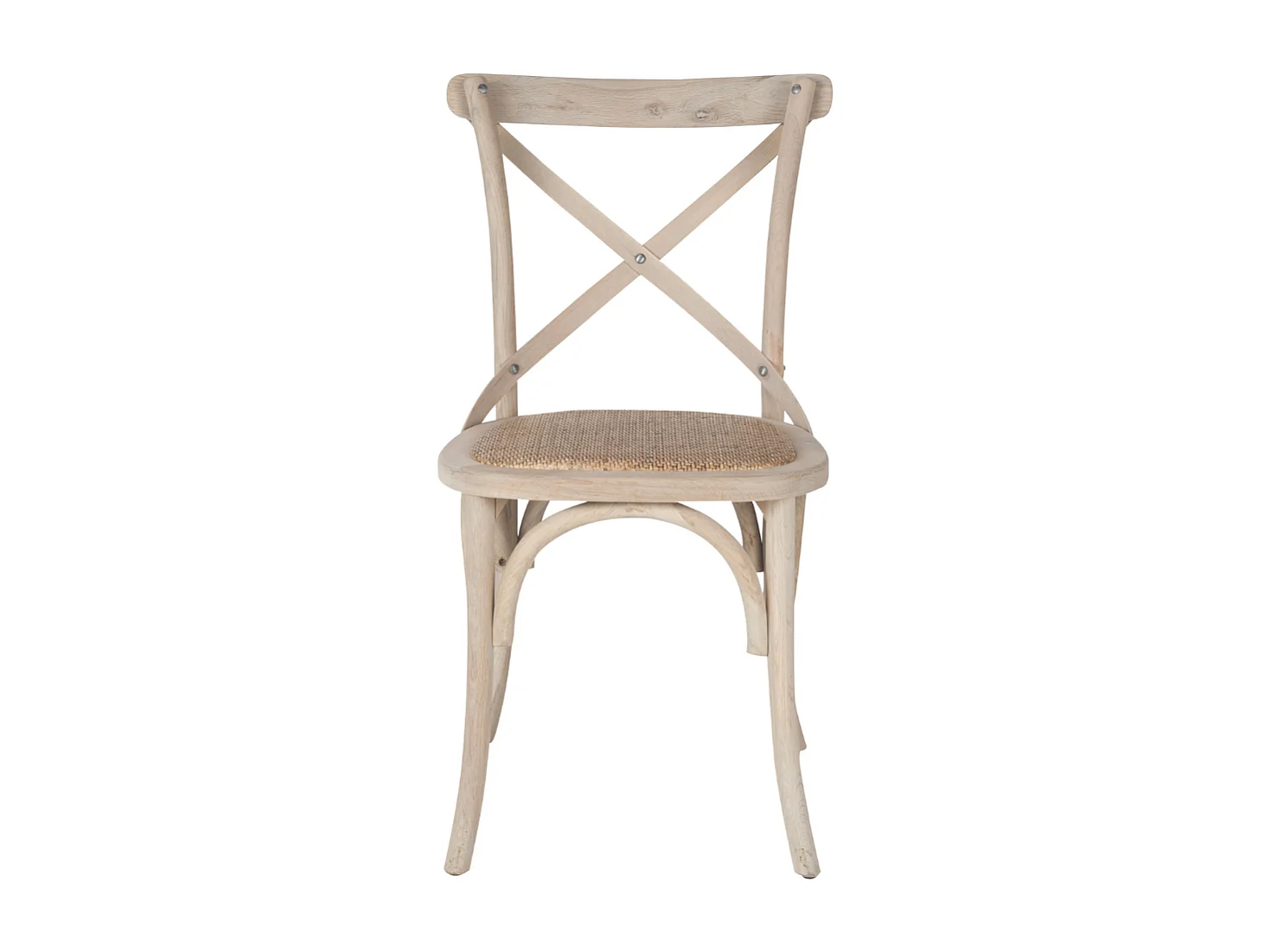 Lotto di 6 sedie in legno massiccio e paglia di Vienna L61 cm - BISTROT