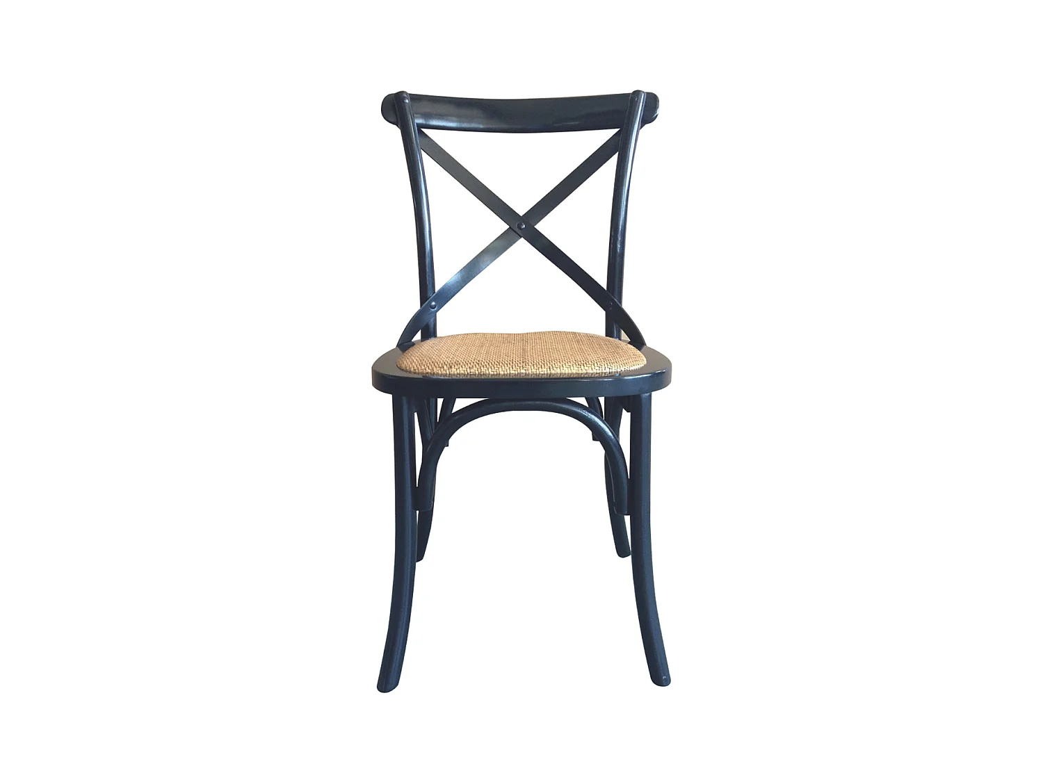 Lot de 6 chaises en bois massif et cannage L61 cm - BISTROT