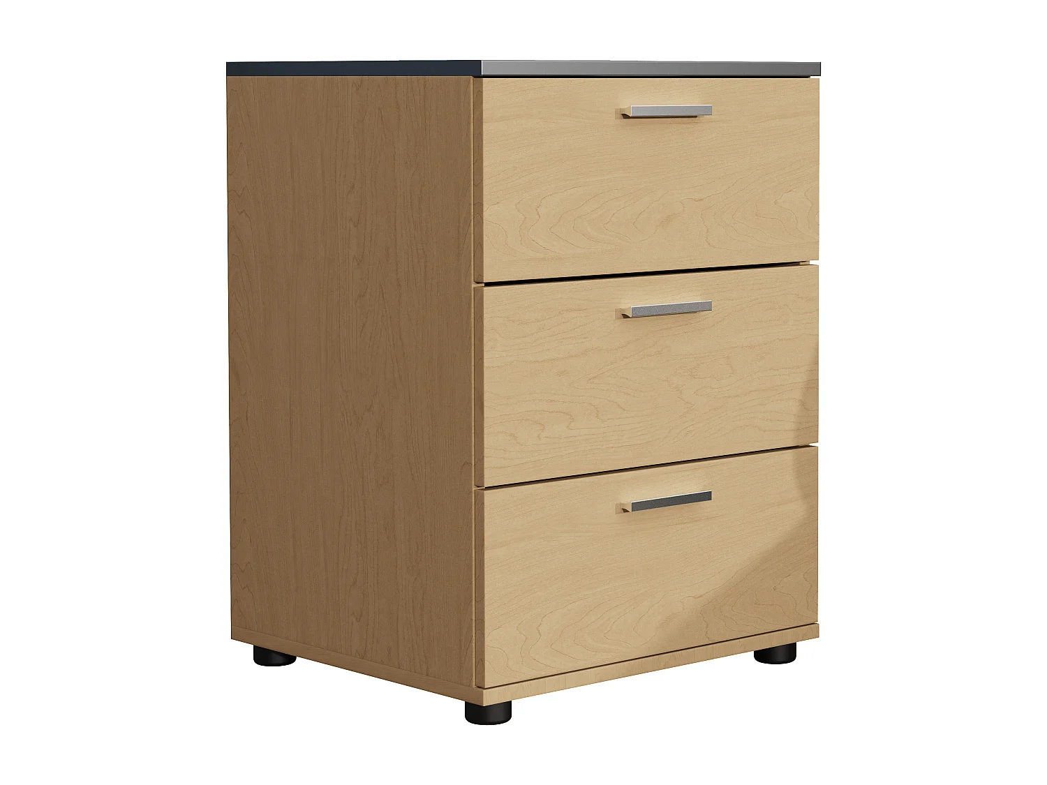 bedside table Testalo Honey oak / anthracite H. 59 x W. 46 x D. 42 cm