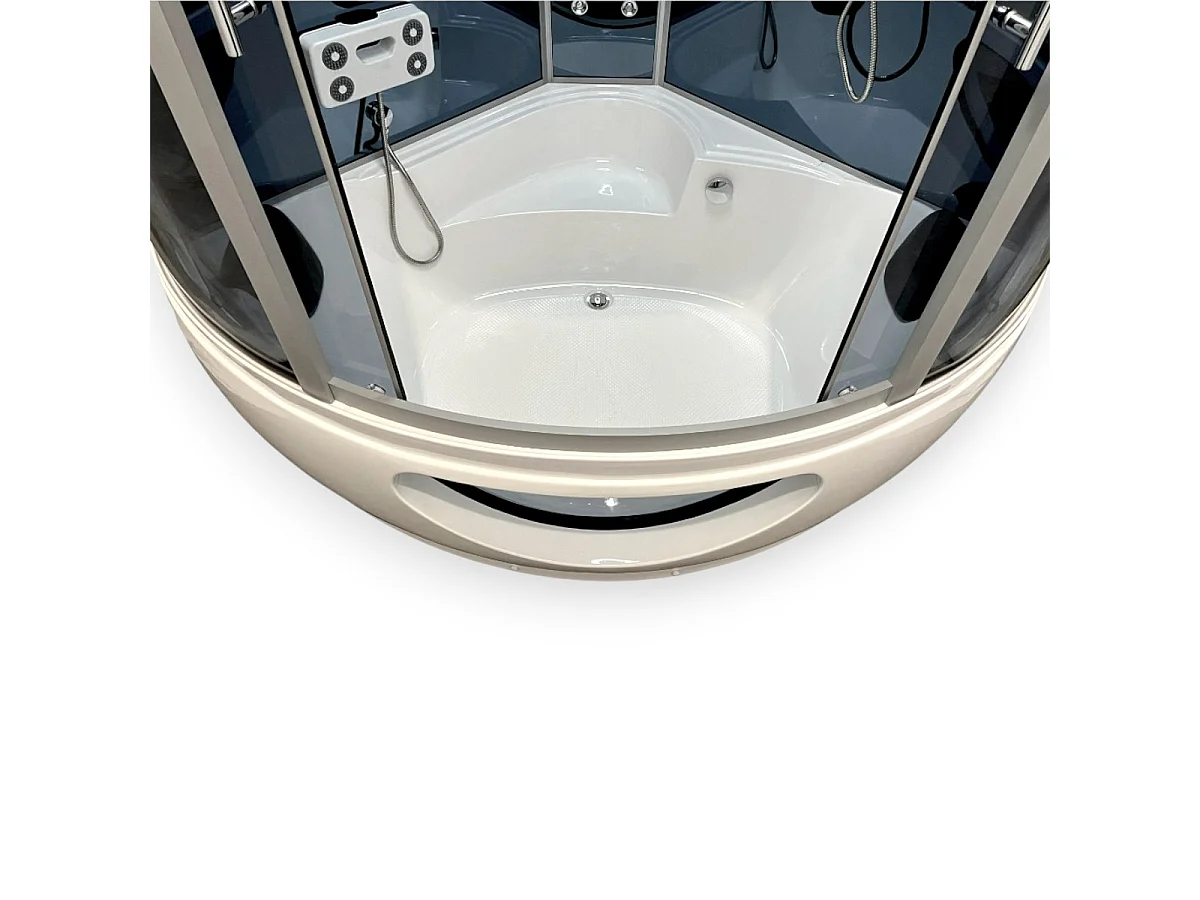 Baignoire-douche hydromassante d’angle 150 × 150 cm – Aphrodite