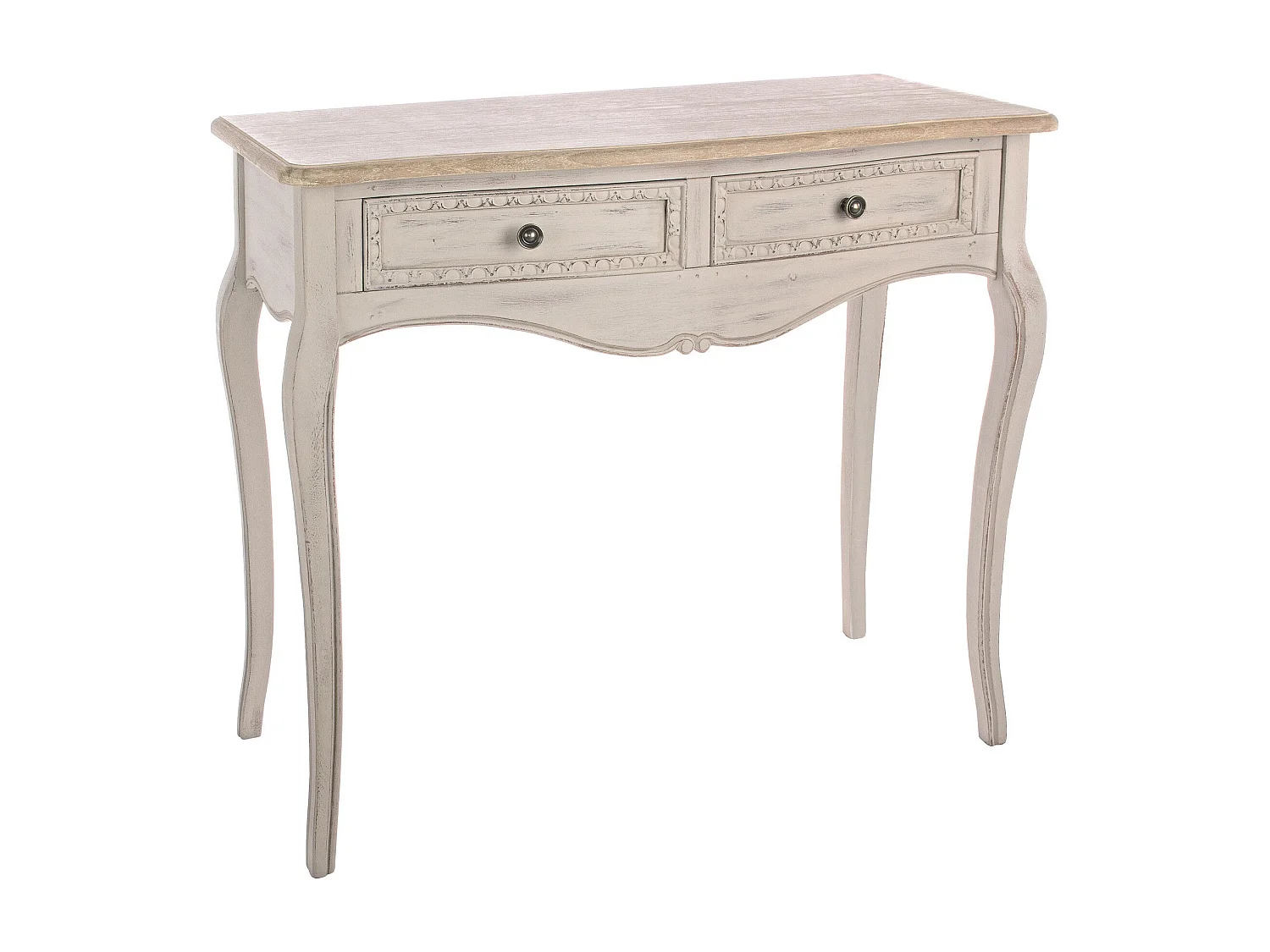 Console 2 tiroirs en bois - GARANCE