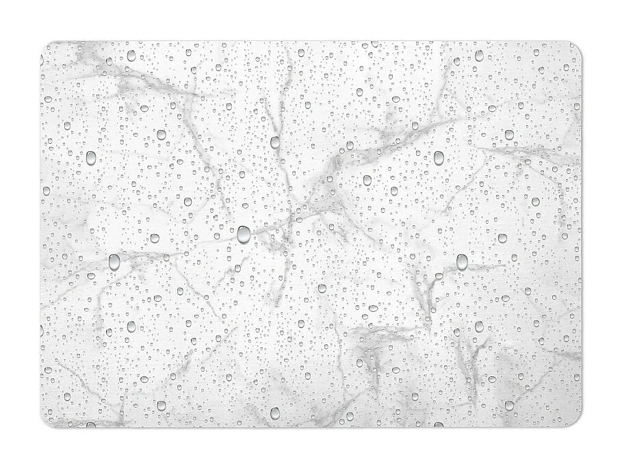 Tapis de Bain à Motifs "Aqua" 50x70cm Blanc