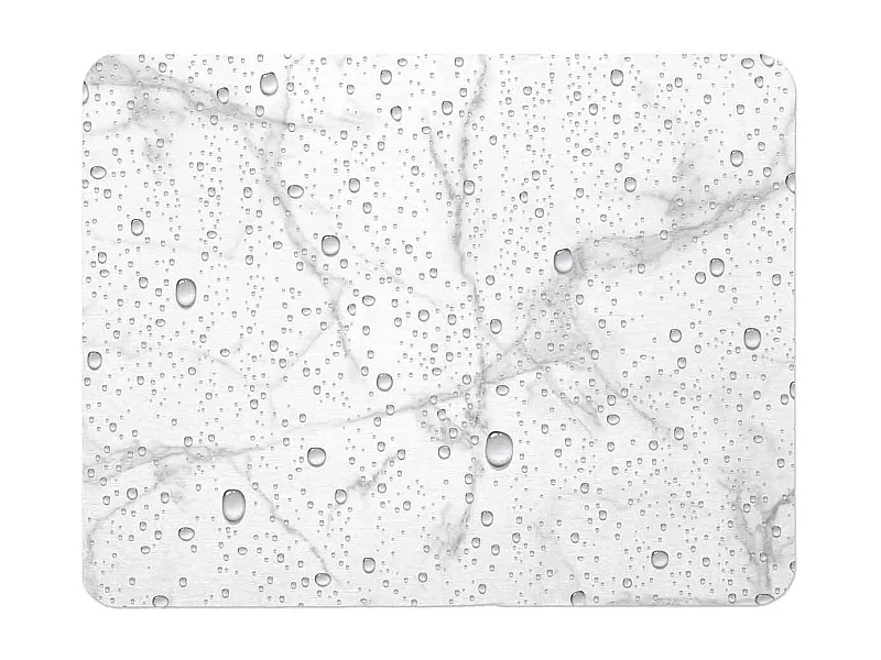 Tapis de Bain à Motifs "Aqua" 50x70cm Blanc