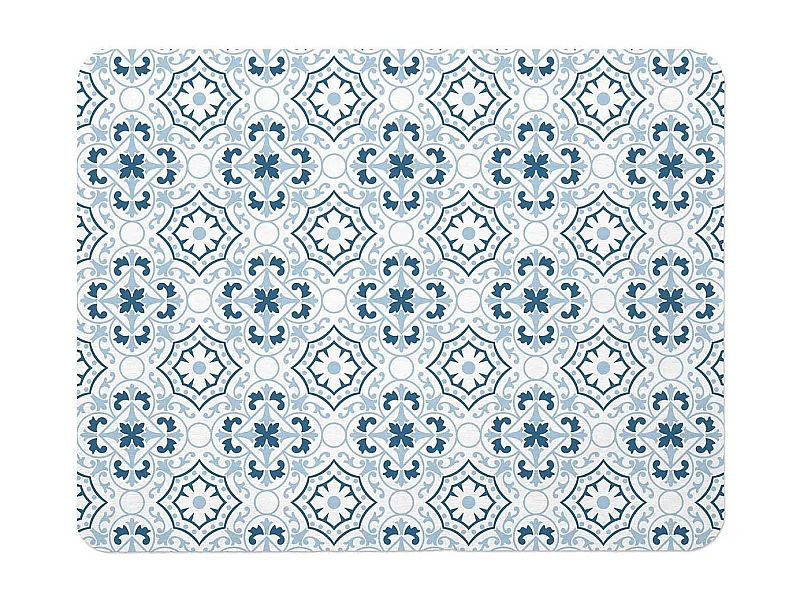 Tapis de Bain à Motifs "Atlanta" 35x45cm Bleu