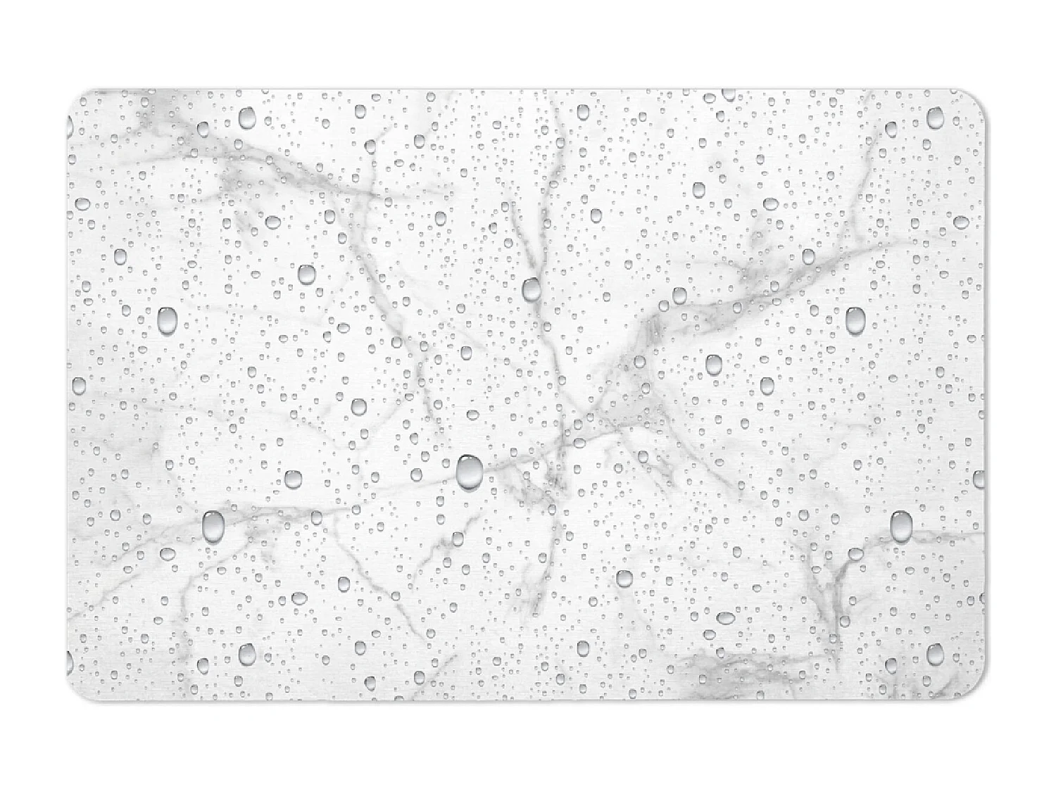 Tapis de Bain à Motifs "Aqua" 40x60cm Blanc