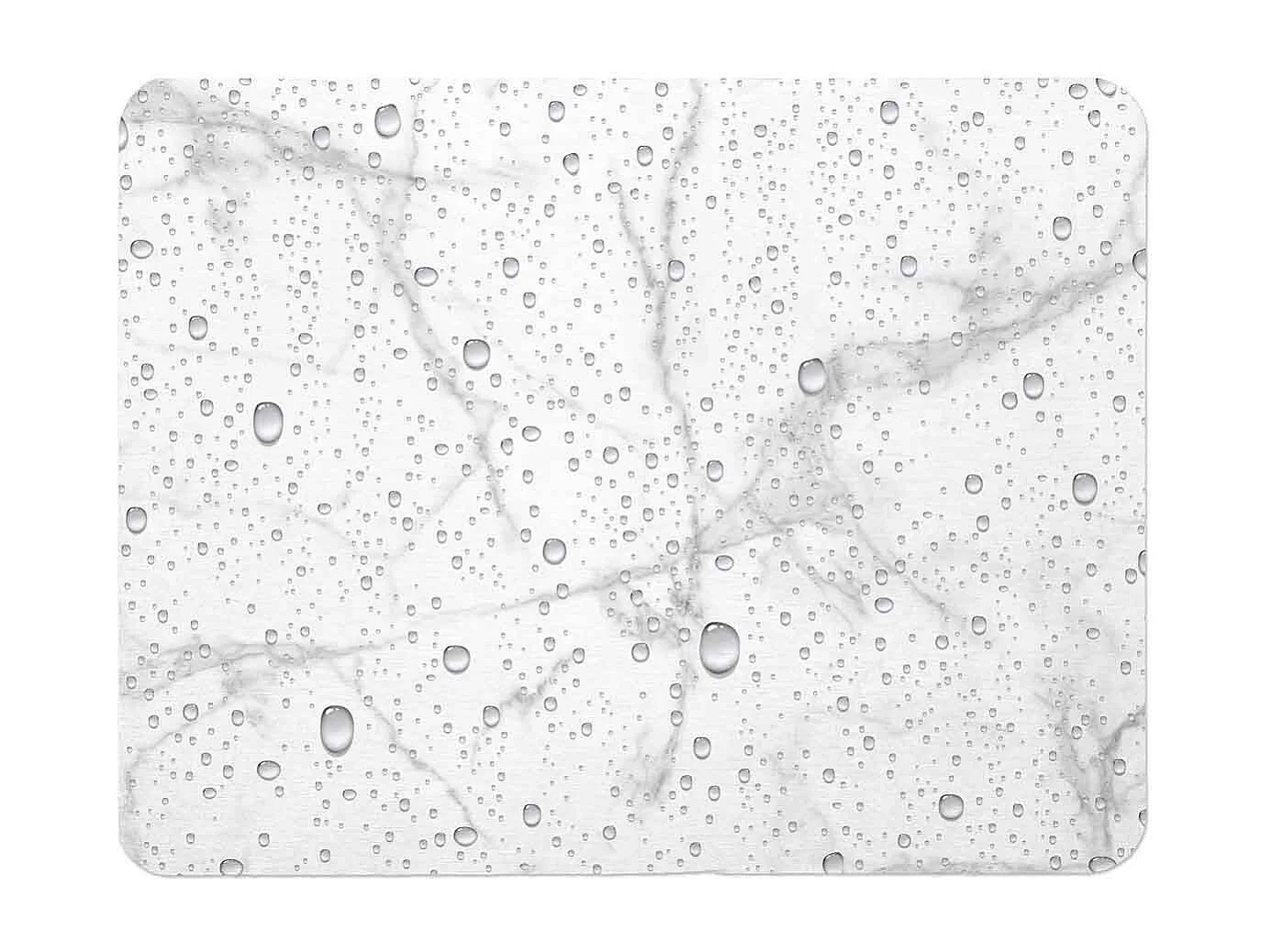 Tapis de Bain à Motifs "Aqua" 40x60cm Blanc