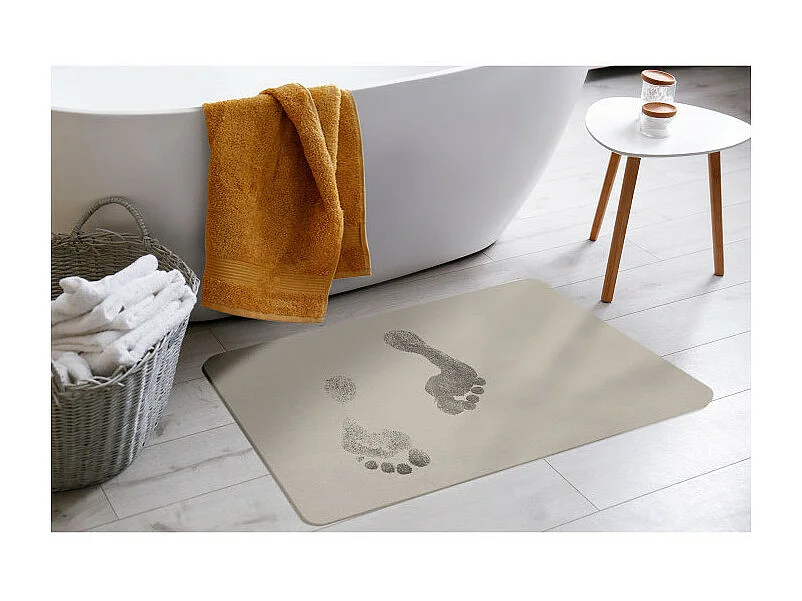 Tapis de Bain Uni "Diatonella" 50x70cm Gris