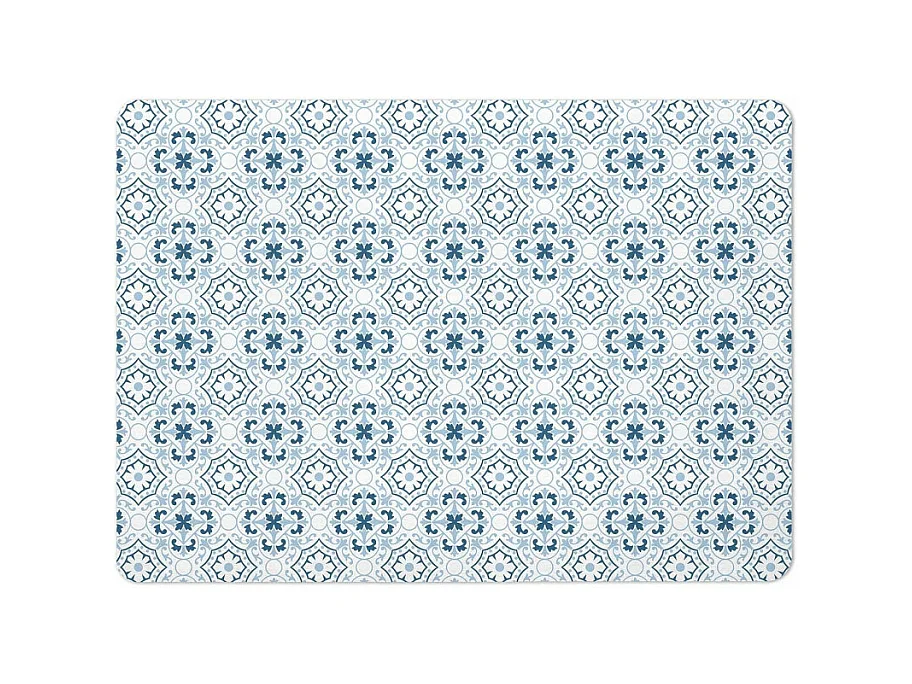 Tapis de Bain à Motifs "Atlanta" 50x70cm Bleu