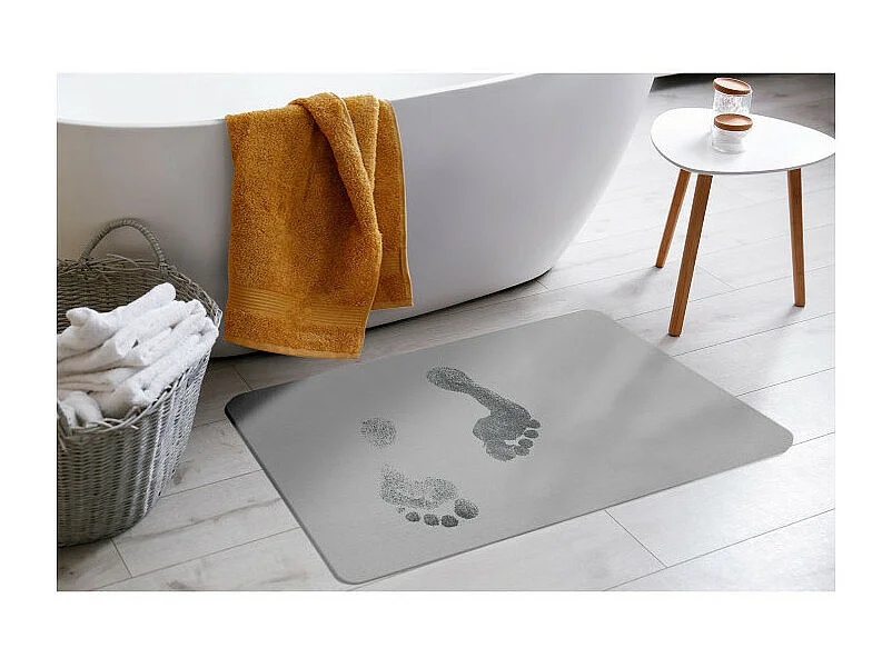 Tapis de Bain Uni "Diatonella" 35x45cm Gris