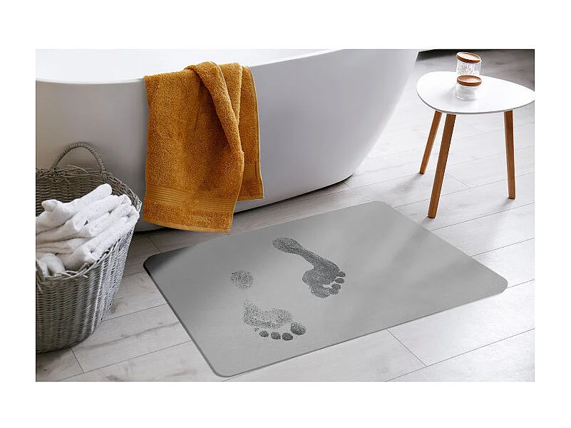 Tapis de Bain Uni "Diatonella" 35x45cm Gris