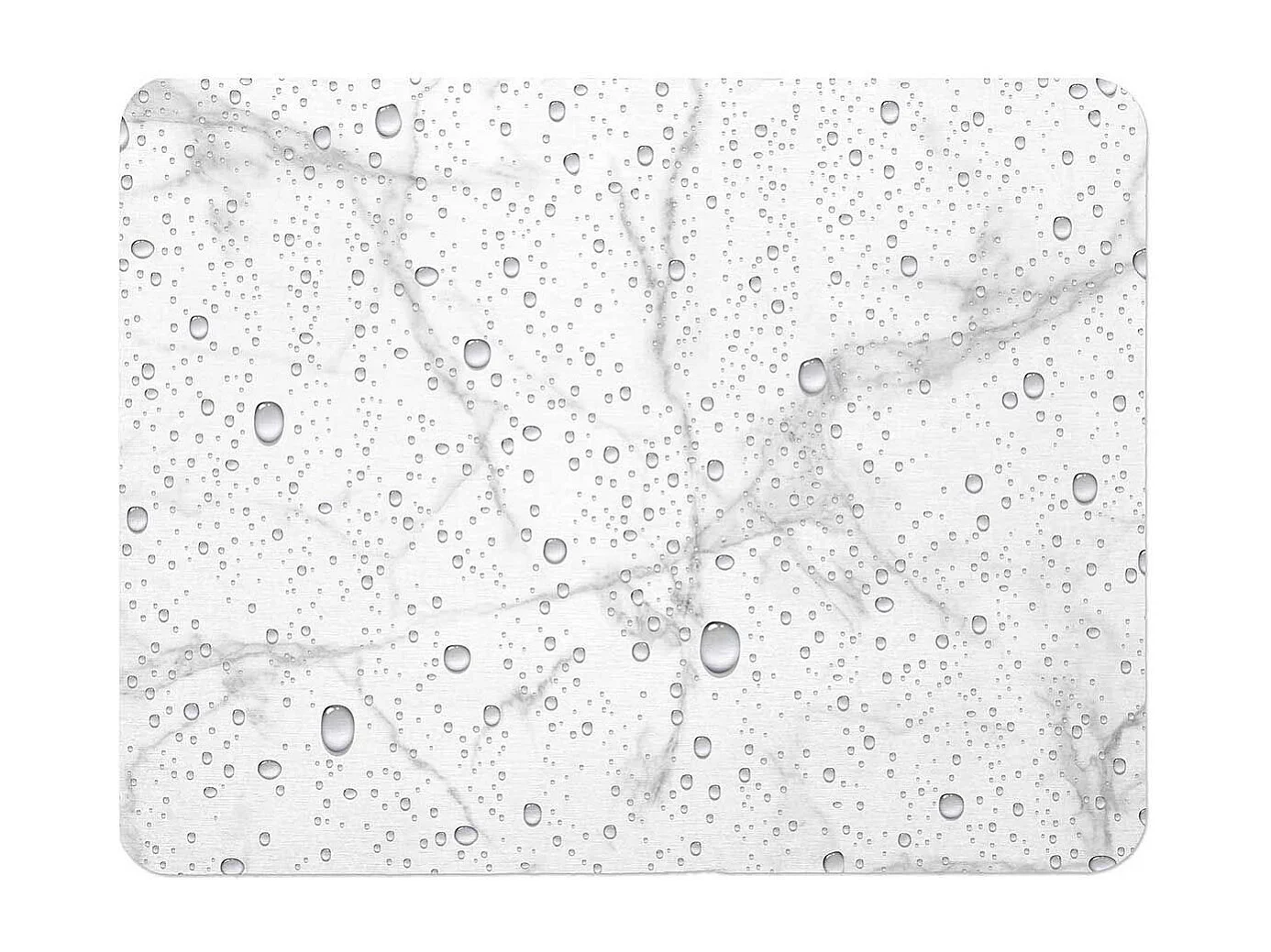 Tapis de Bain à Motifs "Aqua" 35x45cm Blanc