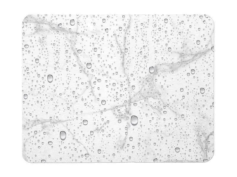 Tapis de Bain à Motifs "Aqua" 35x45cm Blanc