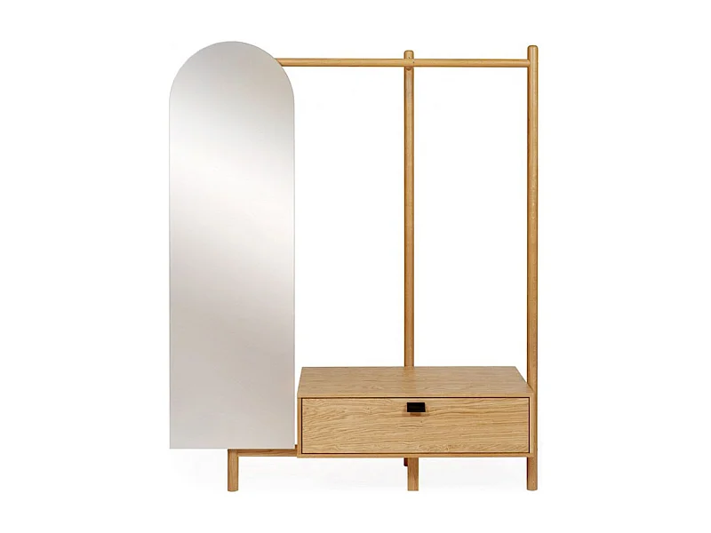 Meuble d'Entrée Vestiaire "Tripode" 180cm Naturel