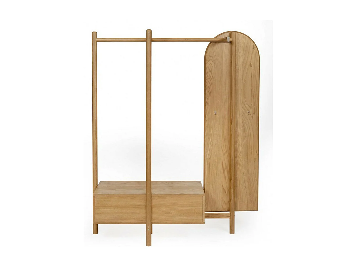 Meuble d'Entrée Vestiaire "Tripode" 180cm Naturel