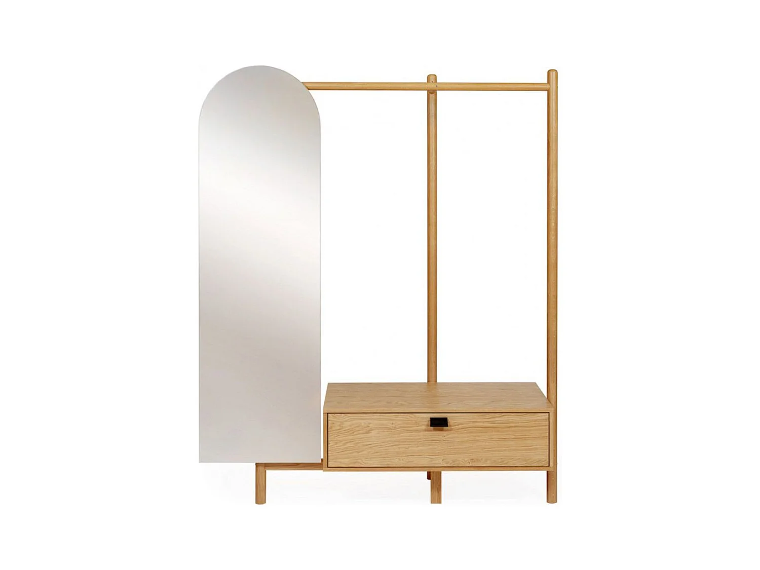Meuble d'Entrée Vestiaire "Tripode" 180cm Naturel