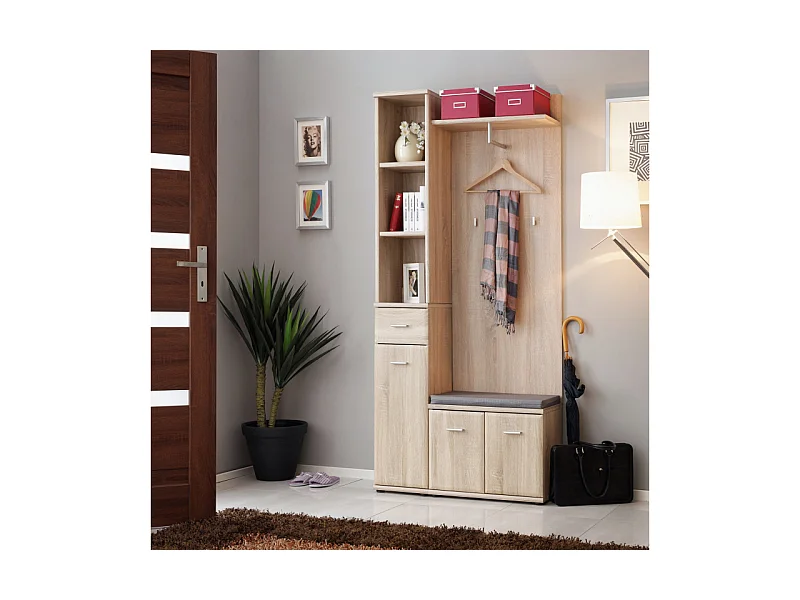 Ensemble Vestiaire 3P "Armario I" 203cm Chêne