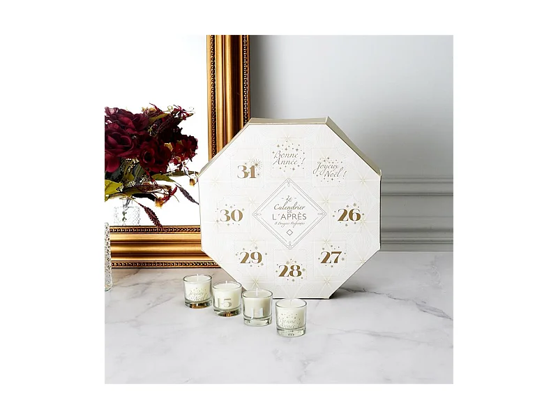 Calendrier de l'Avent Bougie "Après" 4cm Blanc