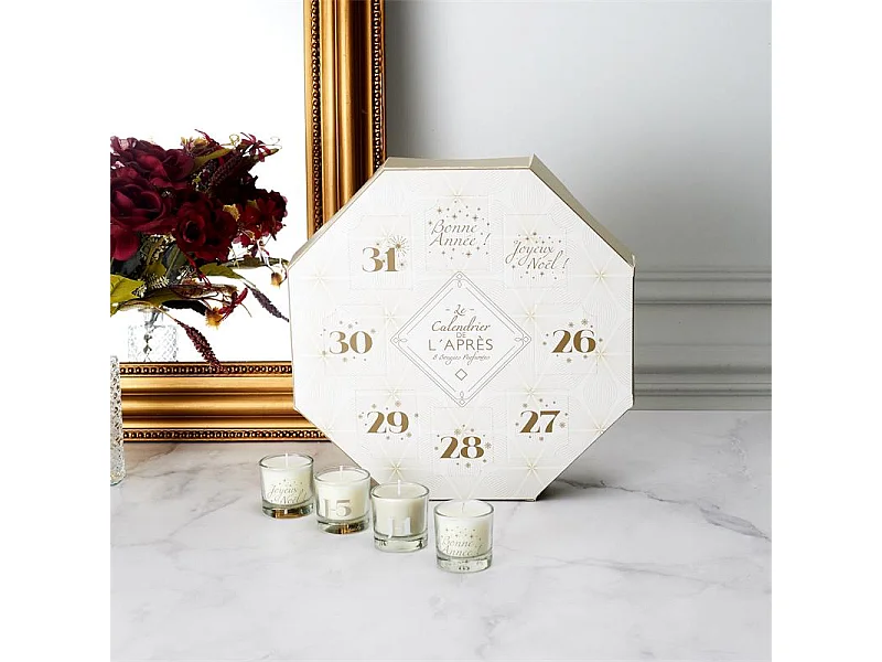 Calendrier de l'Avent Bougie "Après" 4cm Blanc
