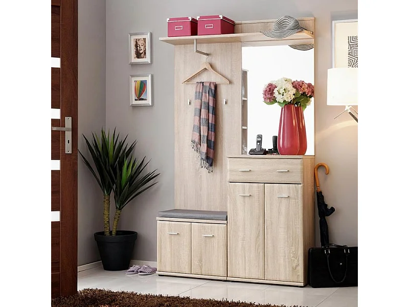 Ensemble Vestiaire 4P "Armario II" 203cm Chêne