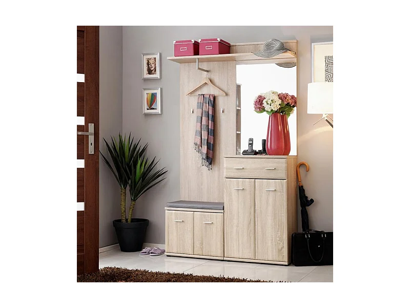 Ensemble Vestiaire 4P "Armario II" 203cm Chêne