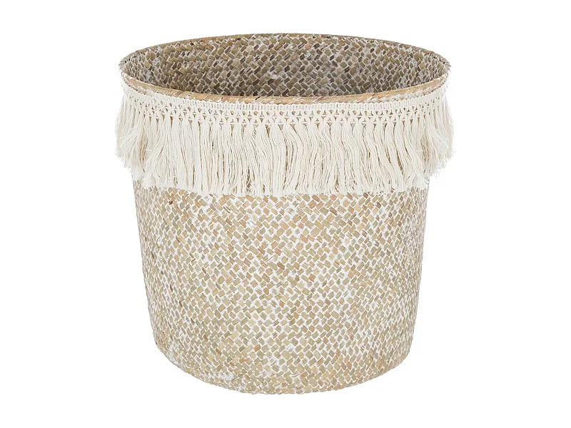 Panier de Rangement à Franges "Seagrass" 26cm Beige