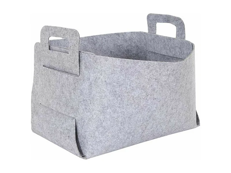 Panier de Rangement "Feutre Pliable" 50cm Gris