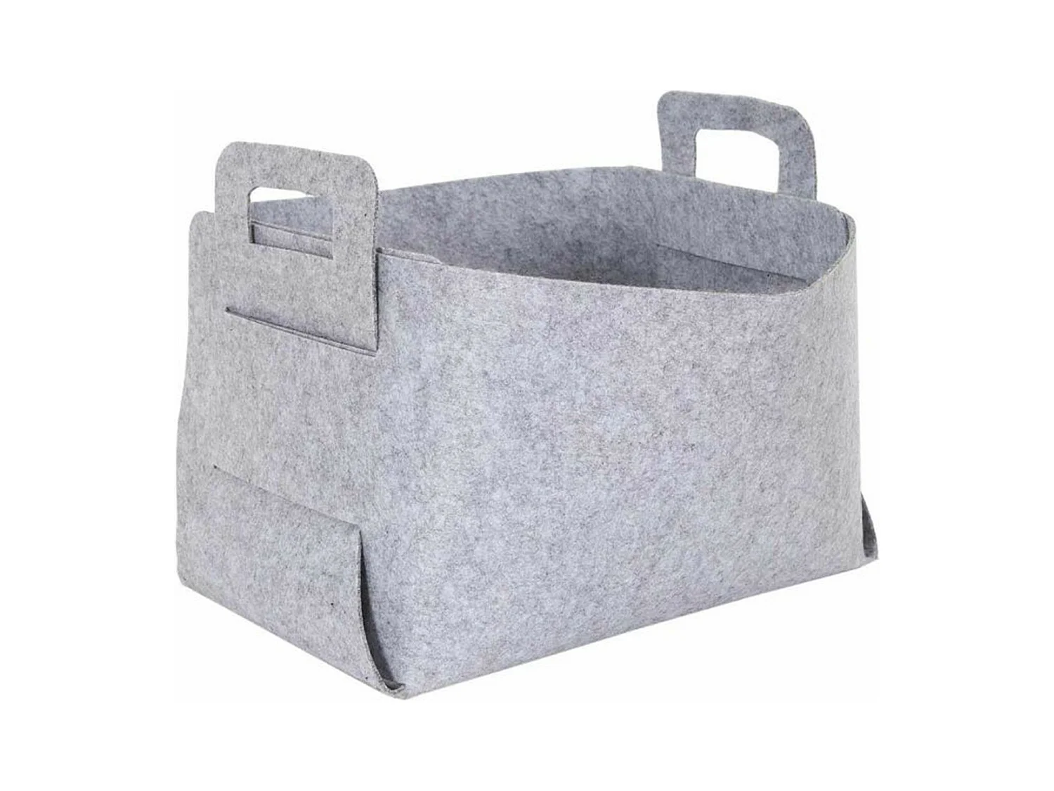 Panier de Rangement "Feutre Pliable" 50cm Gris
